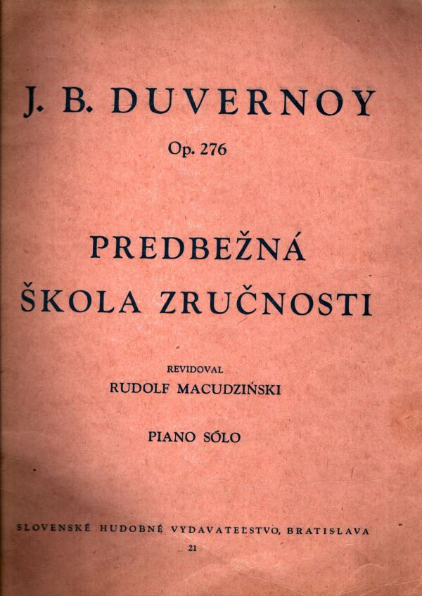 J. B. Duvernoy: PREDBEŽNÁ ŠKOLA ZRUČNOSTI