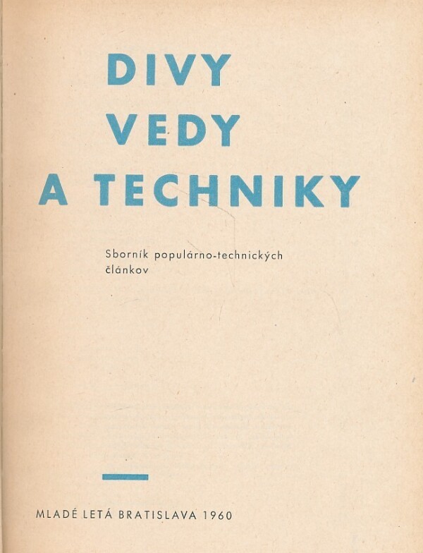 DIVY VEDY A TECHNIKY