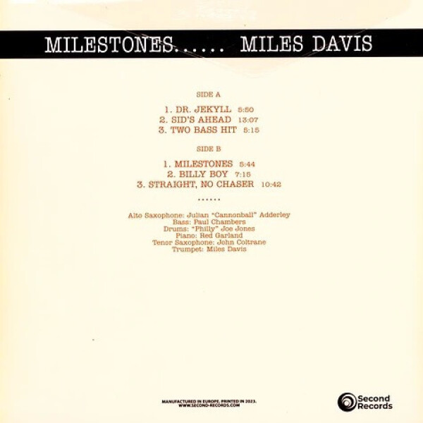Miles Davis: MILESTONES - LP