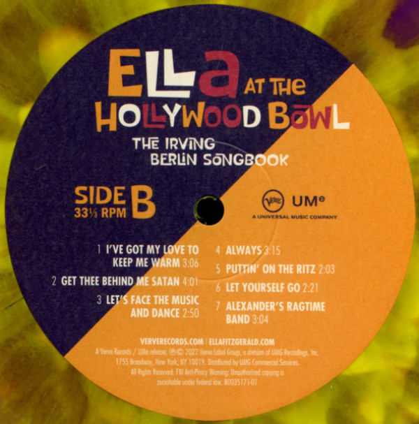 Ella Fitzgeral: ELLA AT THE HOLLYWOOD BOWL - LP