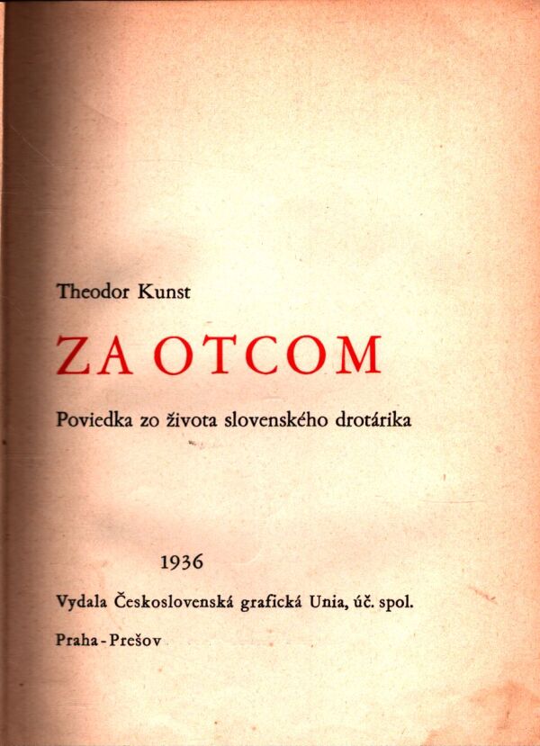 Theodor Kunst: ZA OTCOM