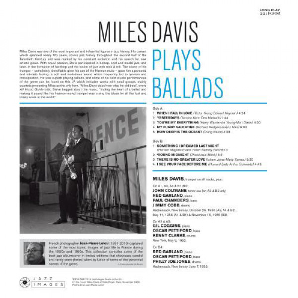 Miles Davis: PLAYS BALLADS - LP
