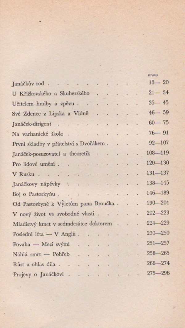 Bohumír Štědroň: JANÁČEK VE VZPOMÍNKACH A DOPISECH