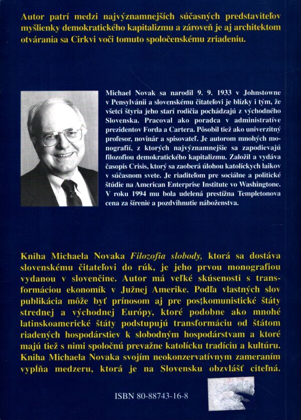 Michael Novak: FILOZOFIA SLOBODY