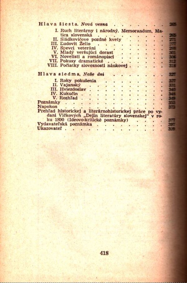 Jaroslav Vlček: DEJINY LITERATÚRY SLOVENSKEJ