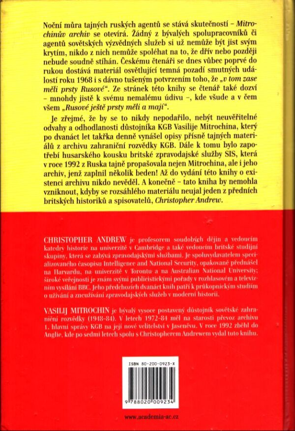 Christopher Andrew, Vasilij Mitrochin: NEZNÁMÉ ŠPIONÁŽNÍ OPERACE KGB