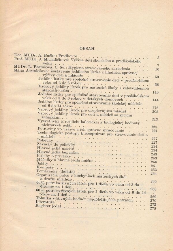 M. Asztalošová, L. Bartošová, J. Michaličková: Výživa detí a mládeže