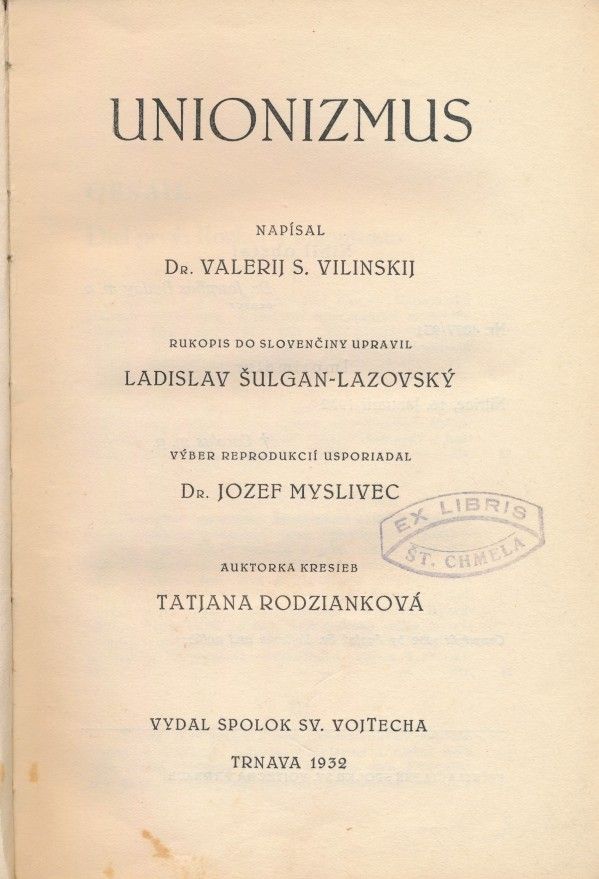 Valerij S. Vilinskij: UNIONIZMUS