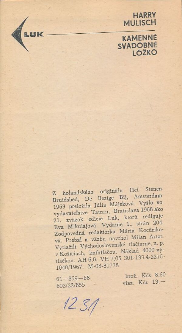 Harry Mulisch: Kamenné svadobné lôžko