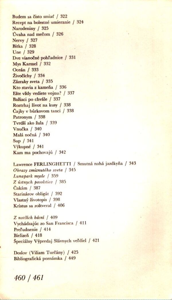 Vojtech Mihálik: PREKLADY