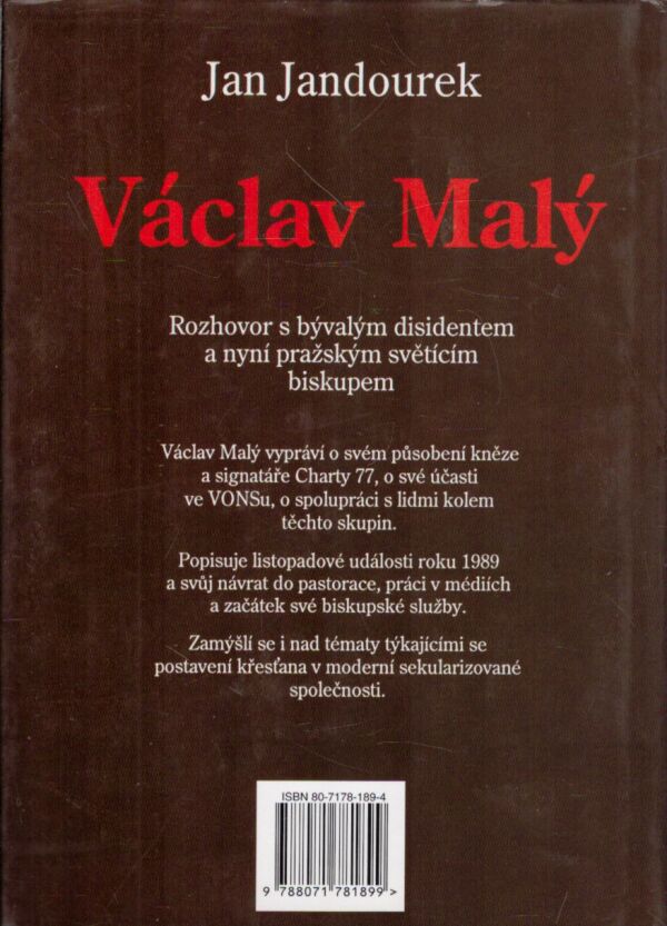 Jan Jandourek: VÁCLAV MALÝ - CESTA ZA PRAVDOU