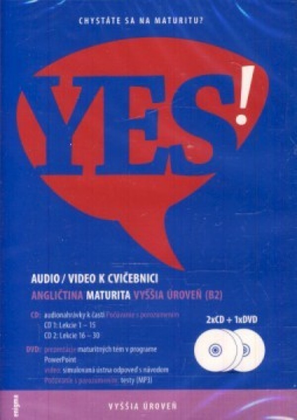 Andrea Billíková, Soňa Kondelová: YES - MATURITA ANGLIČTINA - VYŠŠIA ÚROVEŇ - DVD + 2 CD