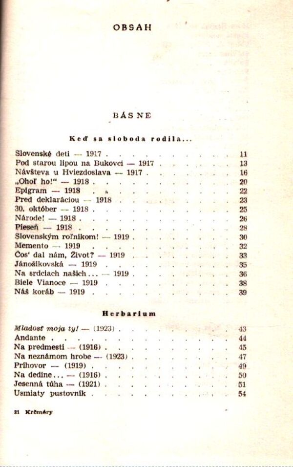 Štefan Krčméry: VÝBER Z DIELA I.