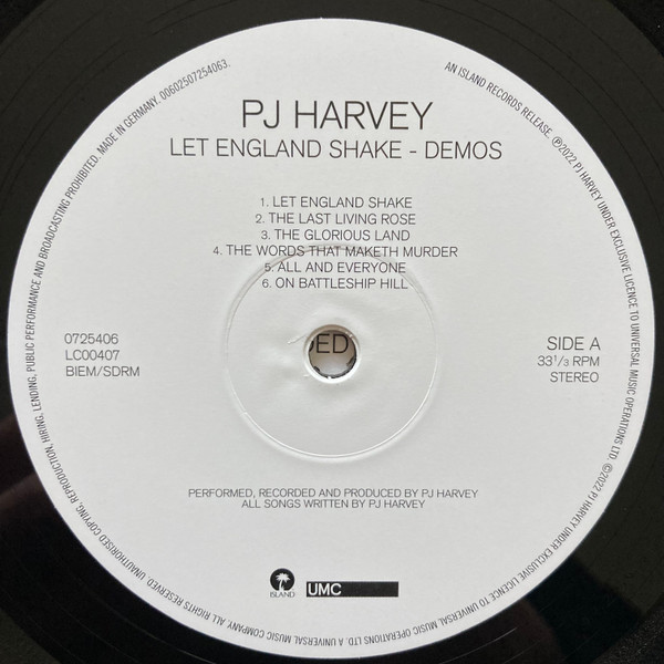 PJ Harvey: LET ENGLAND SHAKE-DEMO - LP