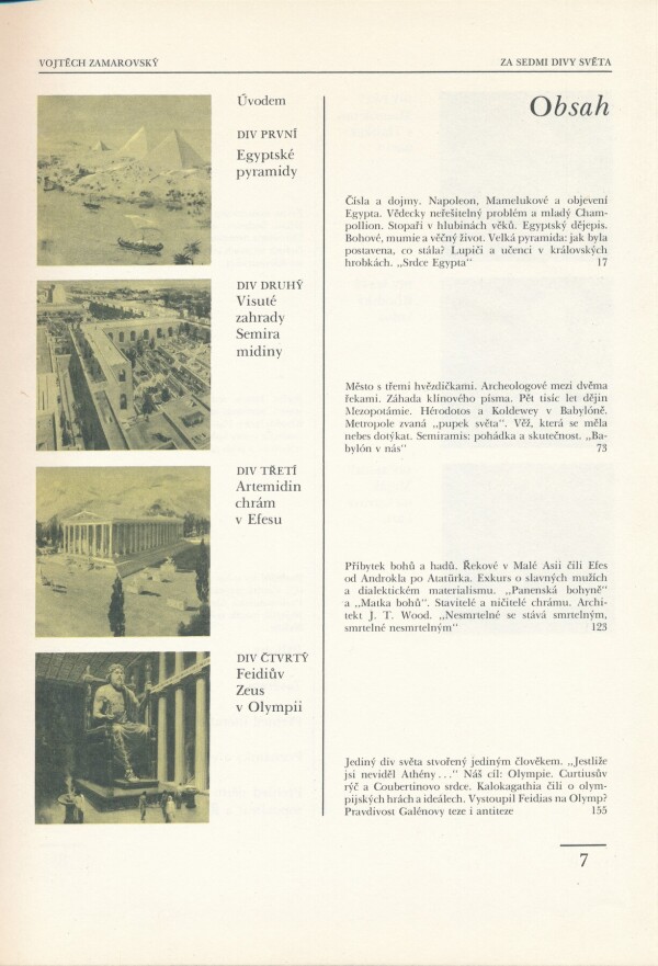 Vojtěch Zamarovský: ZA SEDMI DIVY SVĚTA
