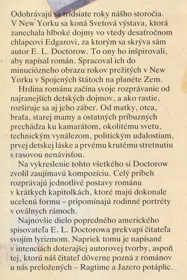 E. L. Doctorow: Svetová výstava