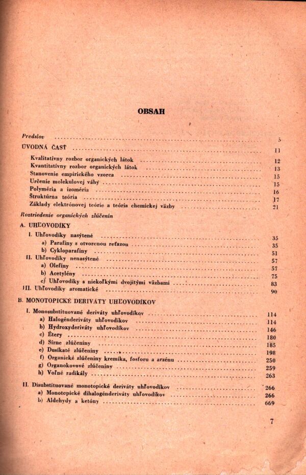 Miloš Marko: ORGANICKÁ CHÉMIA