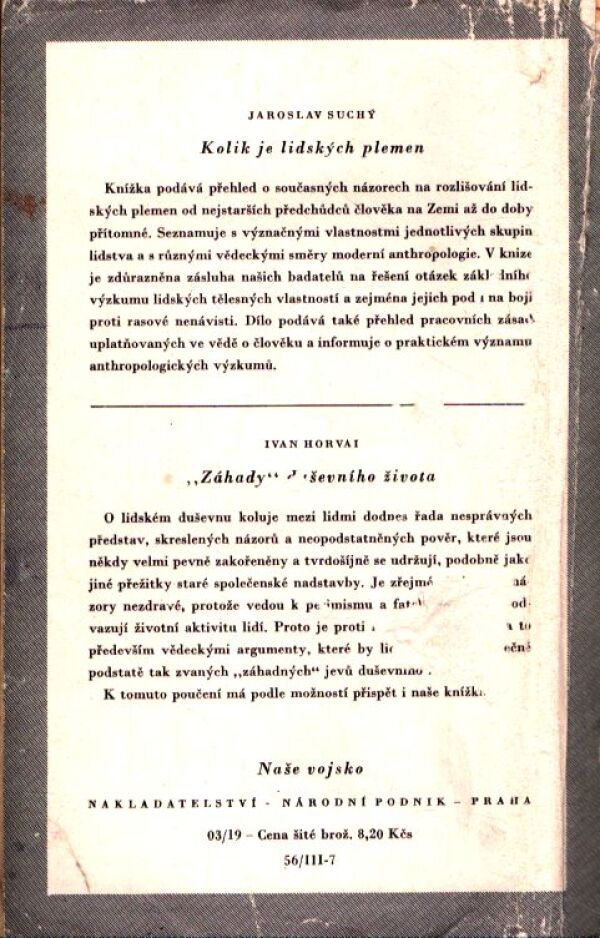 Jaroslav Suchý: KOLIK JE LIDSKÝCH PLEMEN