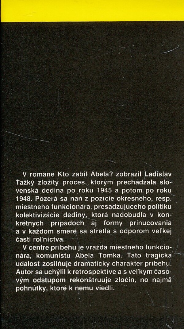 Ladislav Ťažký: KTO ZABIL ÁBELA?