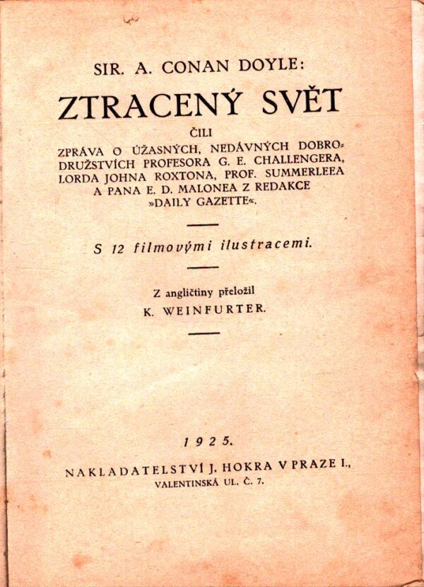 A. Conan Doyle: ZTRACENÝ SVĚT
