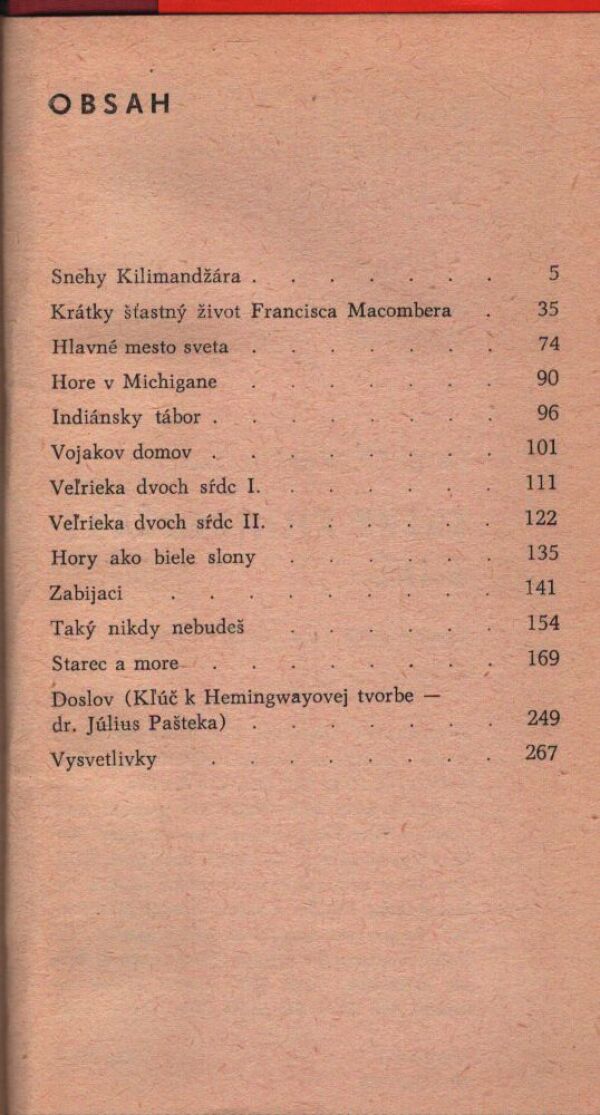 Ernest Hemingway: SNEHY KILIMANDŽÁRA