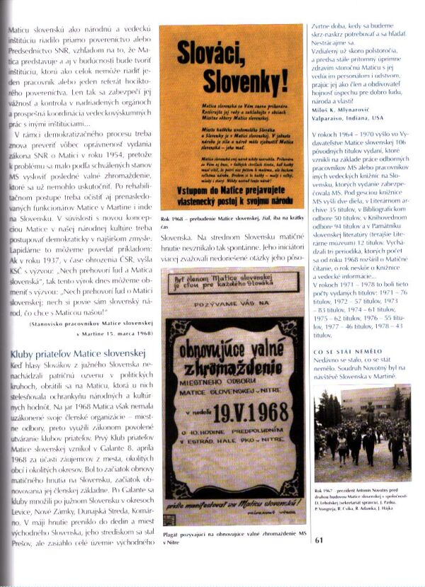 M. Eliáš, Š. Haviar: ZLATÁ KNIHA MATICE SLOVENSKEJ