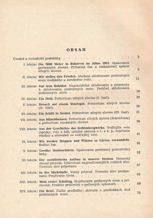 NEMČINA PRE 10. POSTUPNÝ ROČNÍK VŠEOBECNOVZDELÁVACÍCH ŠKÔL