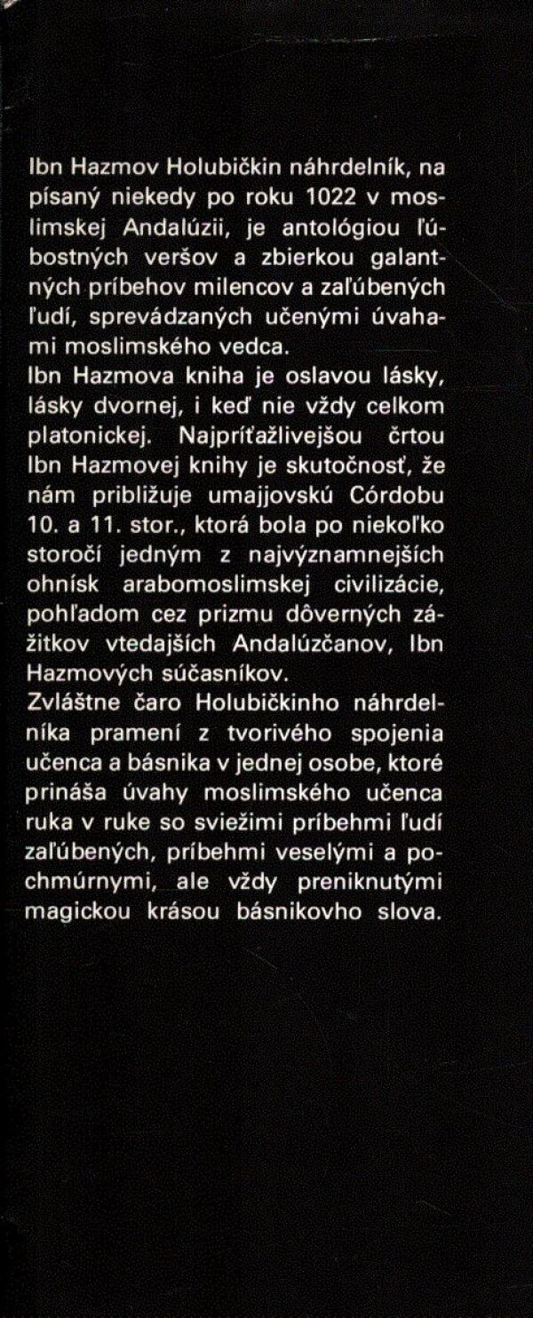 Ibn Hazm: HOLUBIČKIN NÁHRDELNÍK