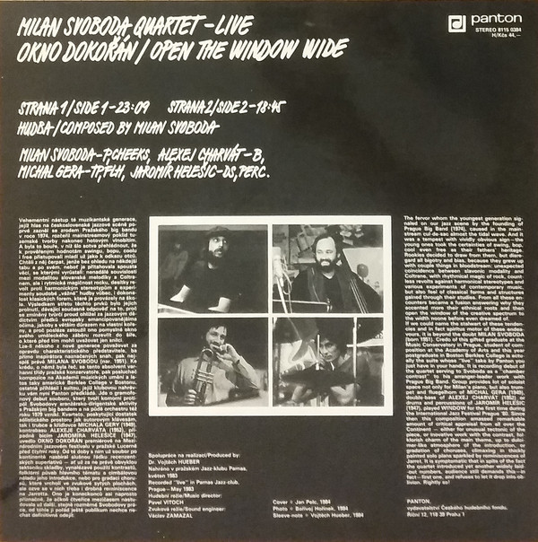 Milan Svoboda Quartet: OKNO DOKOŘÁN - LP