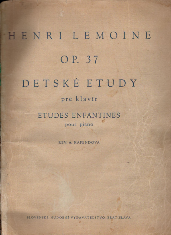 Henri Lemoine: DETSKÉ ETUDY OP.37 - NOTY PRE KLAVÍR