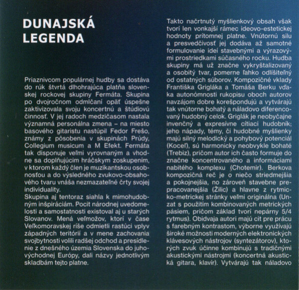 Fermáta: DUNAJSKÁ LEGENDA - CD