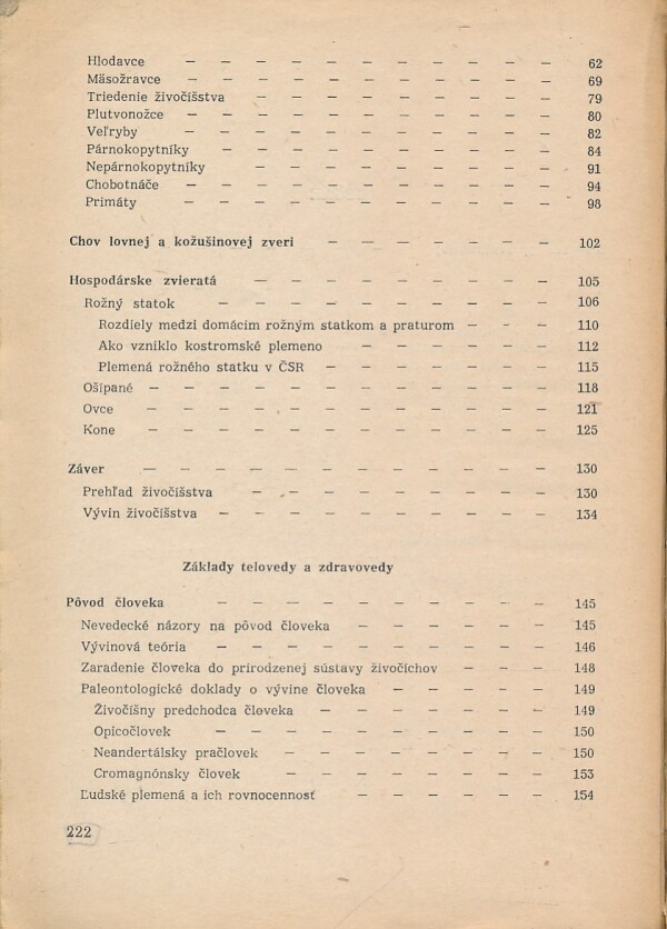 ZOOLÓGIA PRE 8. ROČNÍK VŠEOBECNOVZDELÁVACÍCH ŠKÔL