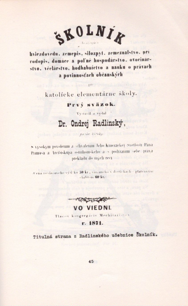 Juraj Chovan: ANDREJ RADLINSKÝ