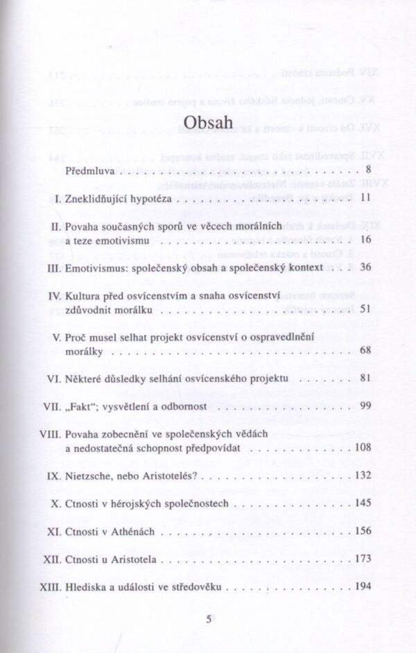 Alasdair Macintyre: ZTRÁTA CNOSTI