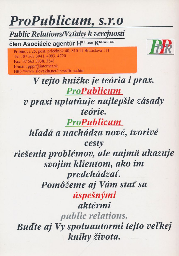 Ivan Žáry: Public relations