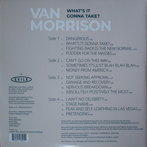 Van Morrison: WHAT`S IT GONNA TAKE? - 2 LP