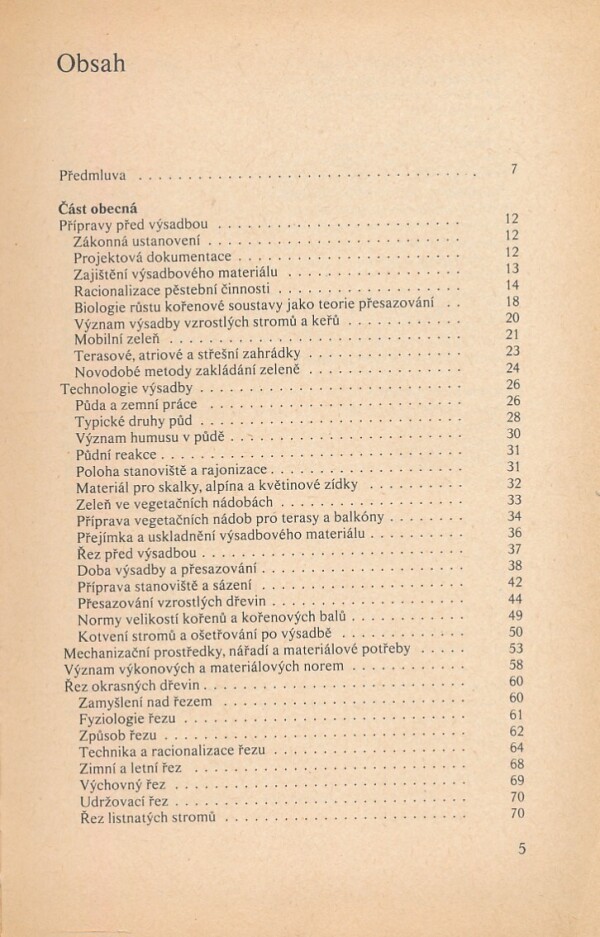 Vilém Walter: PĚSTOVÁNÍ OKRASNÝCH STROMŮ A KEŘŮ