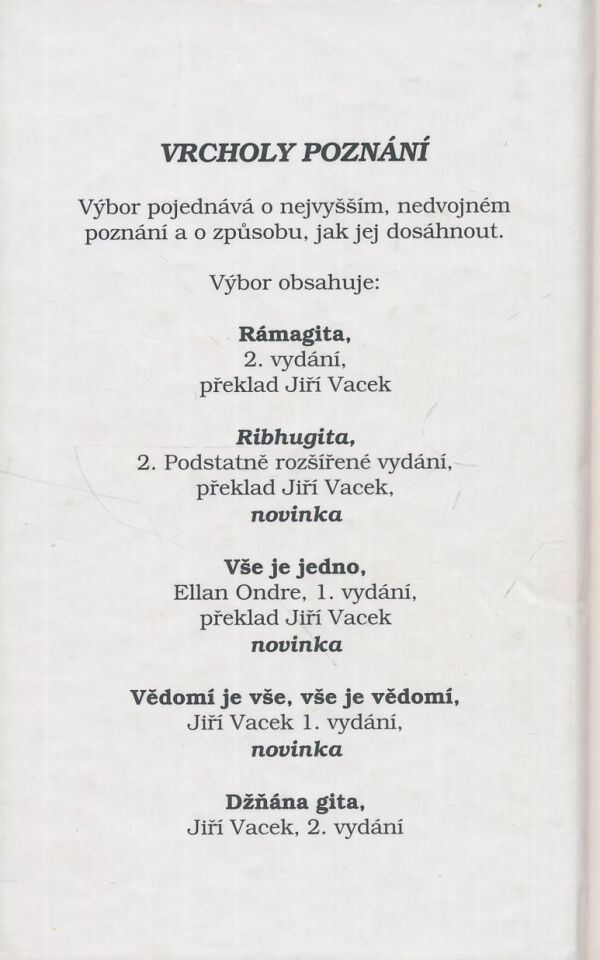 Jiří Vacek: Vrcholy poznání