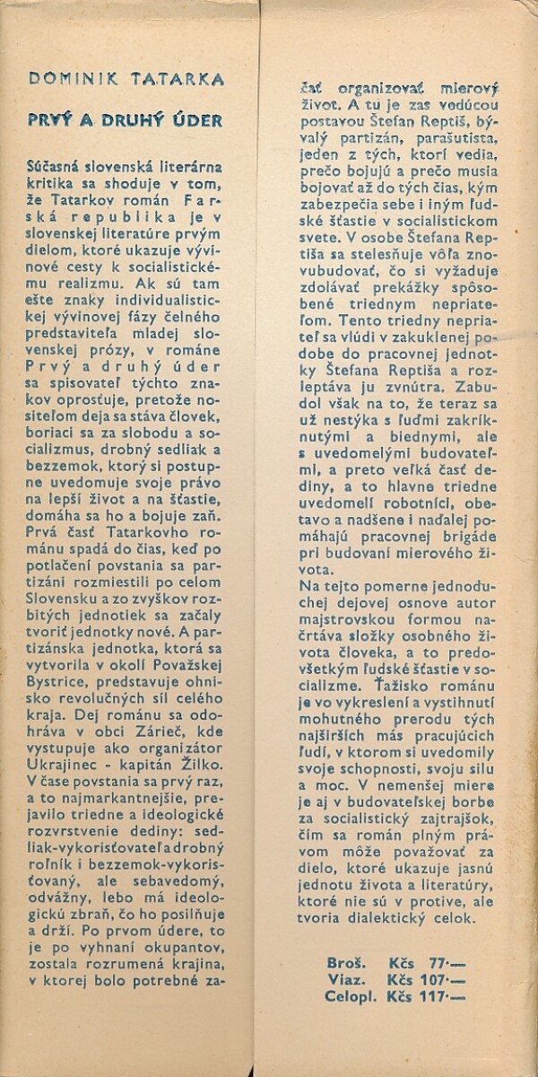Dominik Tatarka: PRVÝ A DRUHÝ ÚDER