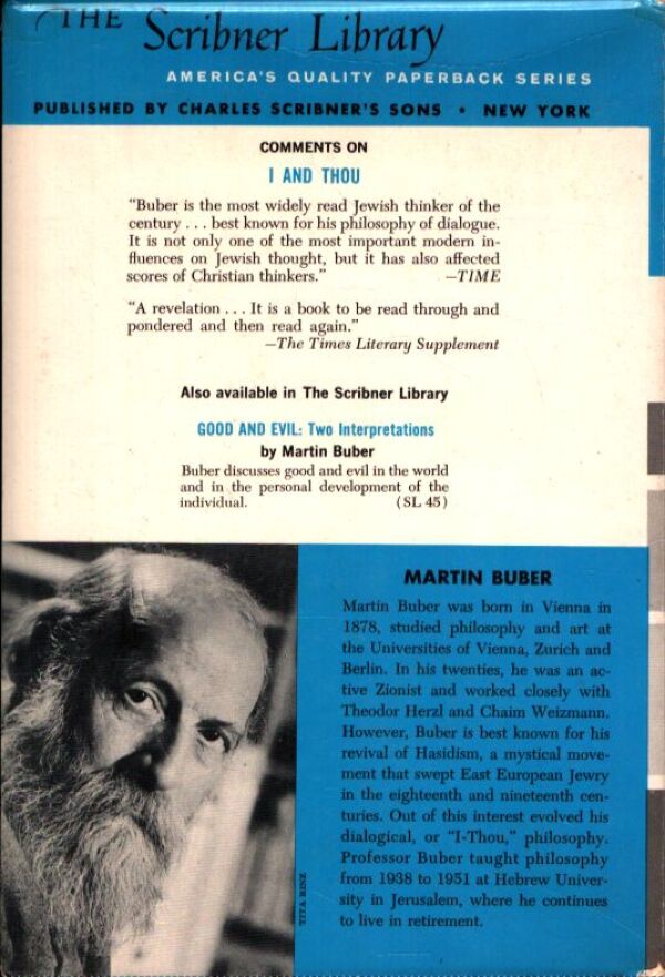 Martin Buber: I AND THOU