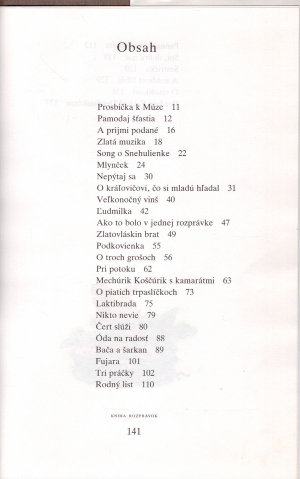 Milan Rúfus: KNIHA ROZPRÁVOK