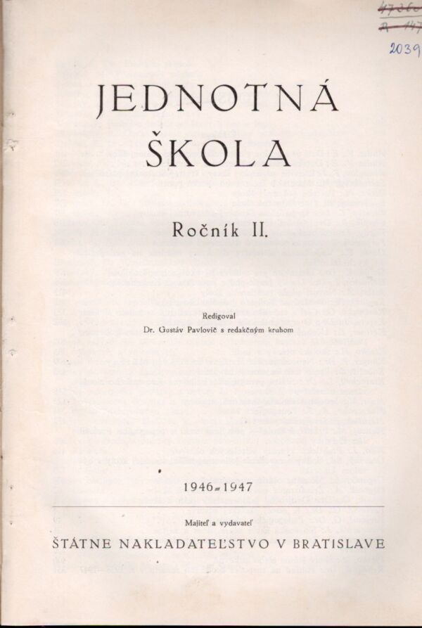 JEDNOTNÁ ŠKOLA - ROČNÍK II - ČÍSLO 1 - 10