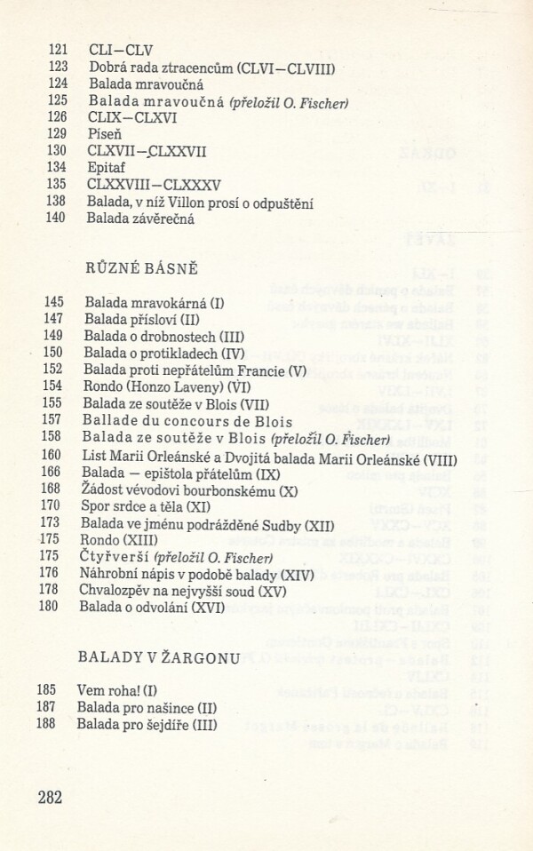 Francois Villon: ŠIBENIČNÍK