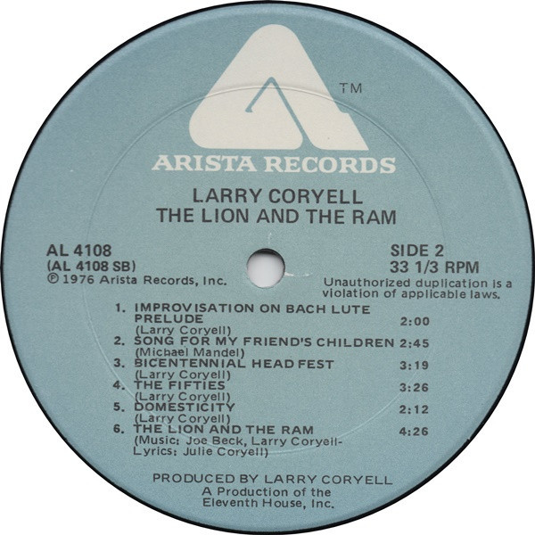 Larry Coryell: THE LION AND THE RAM
