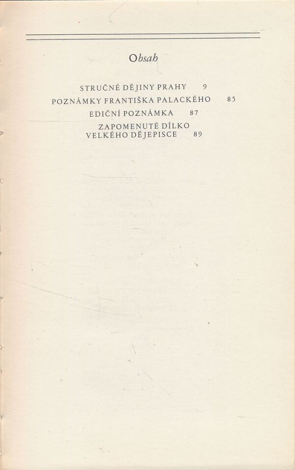 František Palacký: Stručné dějiny Prahy