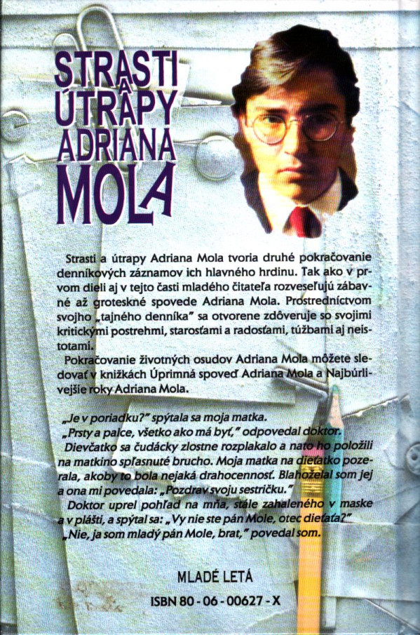 Sue Townsendová: STRASTI A ÚTRAPY ADRIANA MOLA