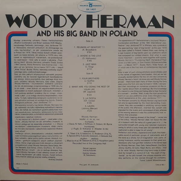 Woody Herman: WOODY HERMAN AND HIS BIG BAND IN POLAND