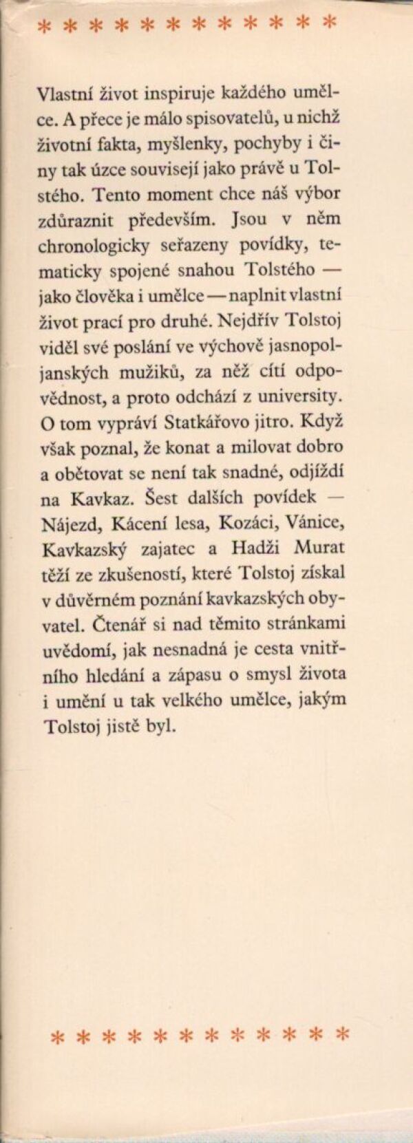 Lev Nikolajevič Tolstoj: KAVKAZSKÝ ZAJATEC