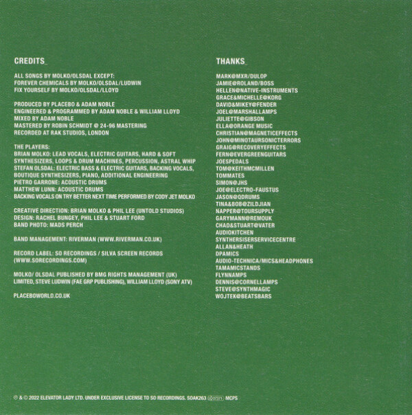 Placebo: NEVER LET ME GO - CD