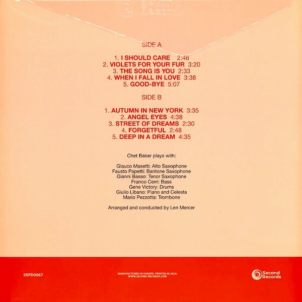 Chet Baker: ANGEL EYES - LP